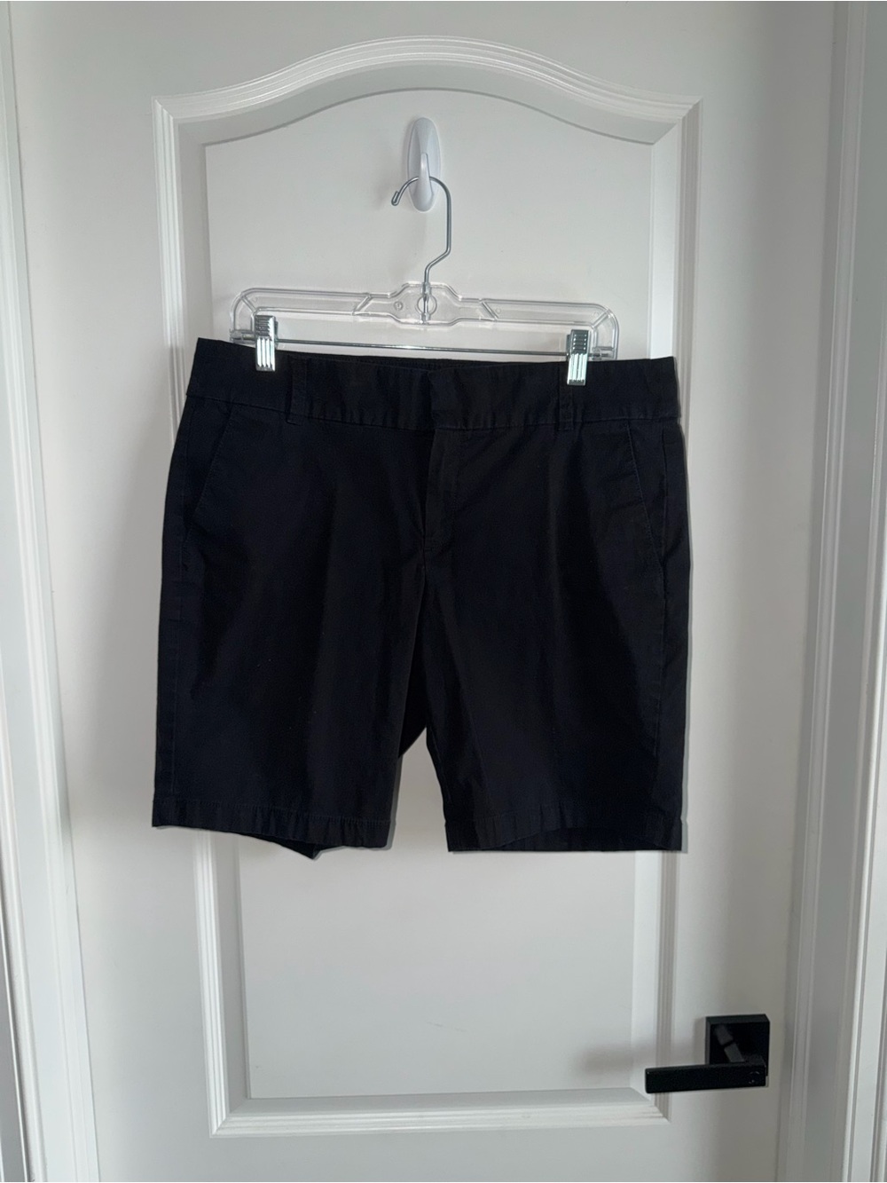 J.Crew Women’s Size 12 Black Chino Bermuda Shorts Cotton Stretch Casual Preppy